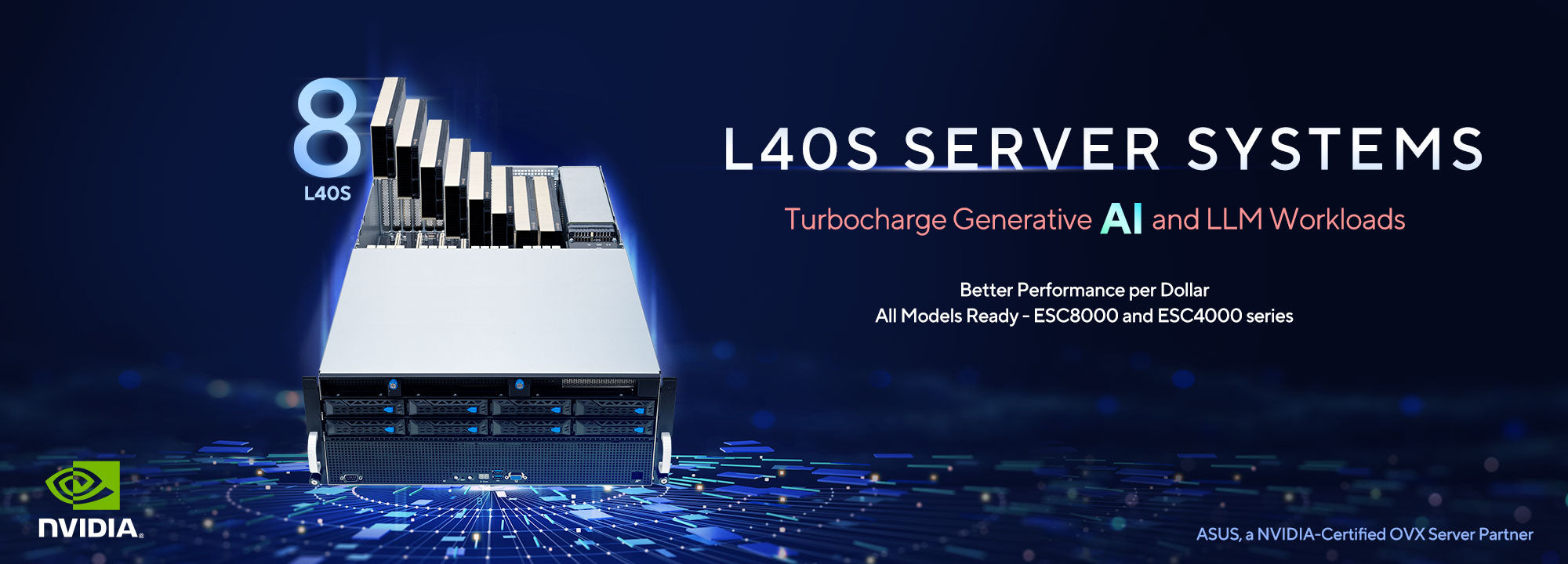 GPU SERVER - ASUS ESC4000-E11 - NVIDIA L4 L40 L40S IA + LLM